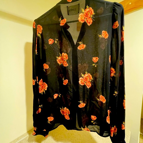 Reformation long sleeve sheer top - Picture 1 of 4